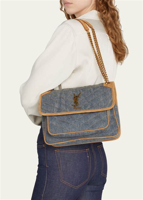 ysl denim bag small|YSL mini tote bag.